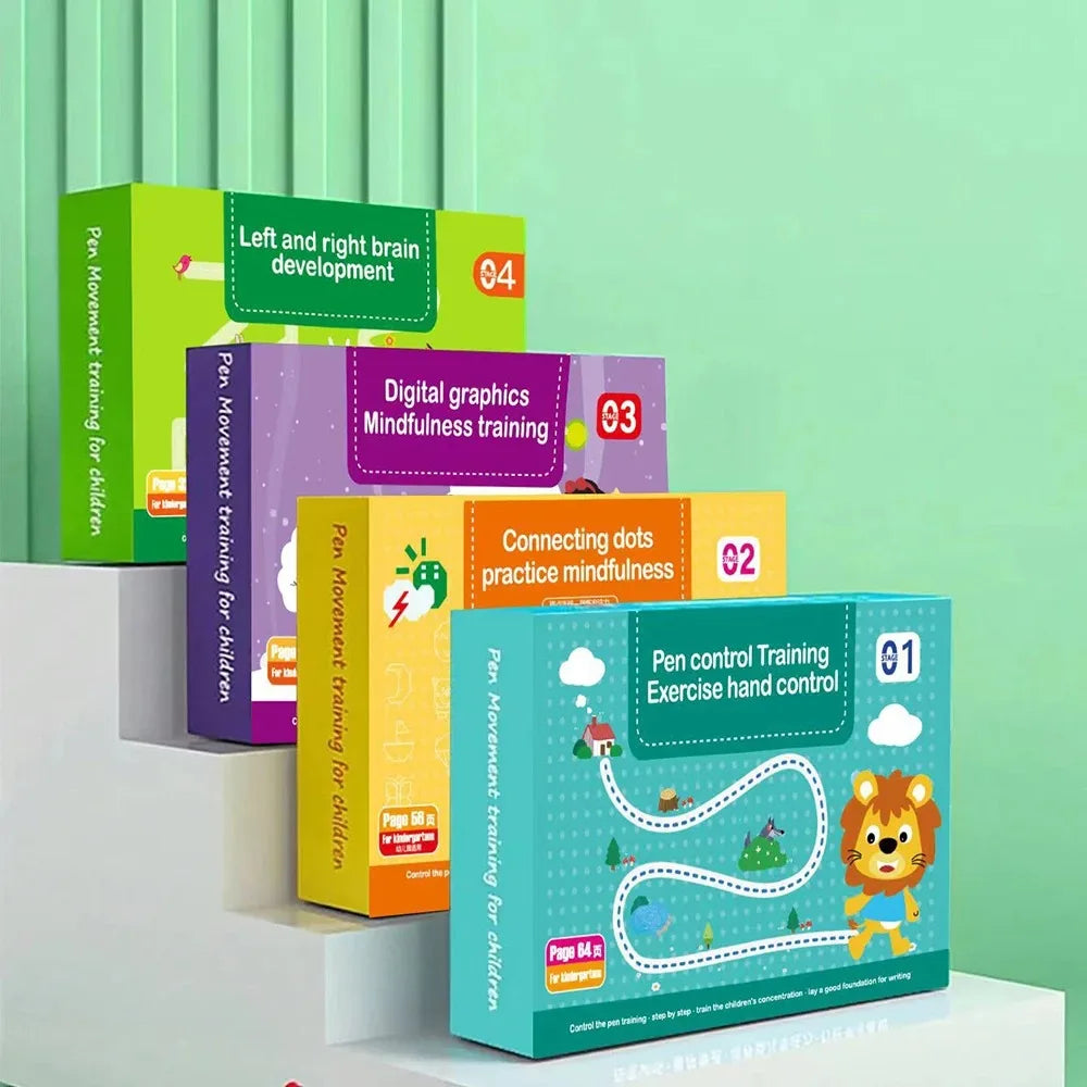 Montessori Magical Tracing Workbook – Reusable Pen Control & Early Learning Activity Set for Toddlers