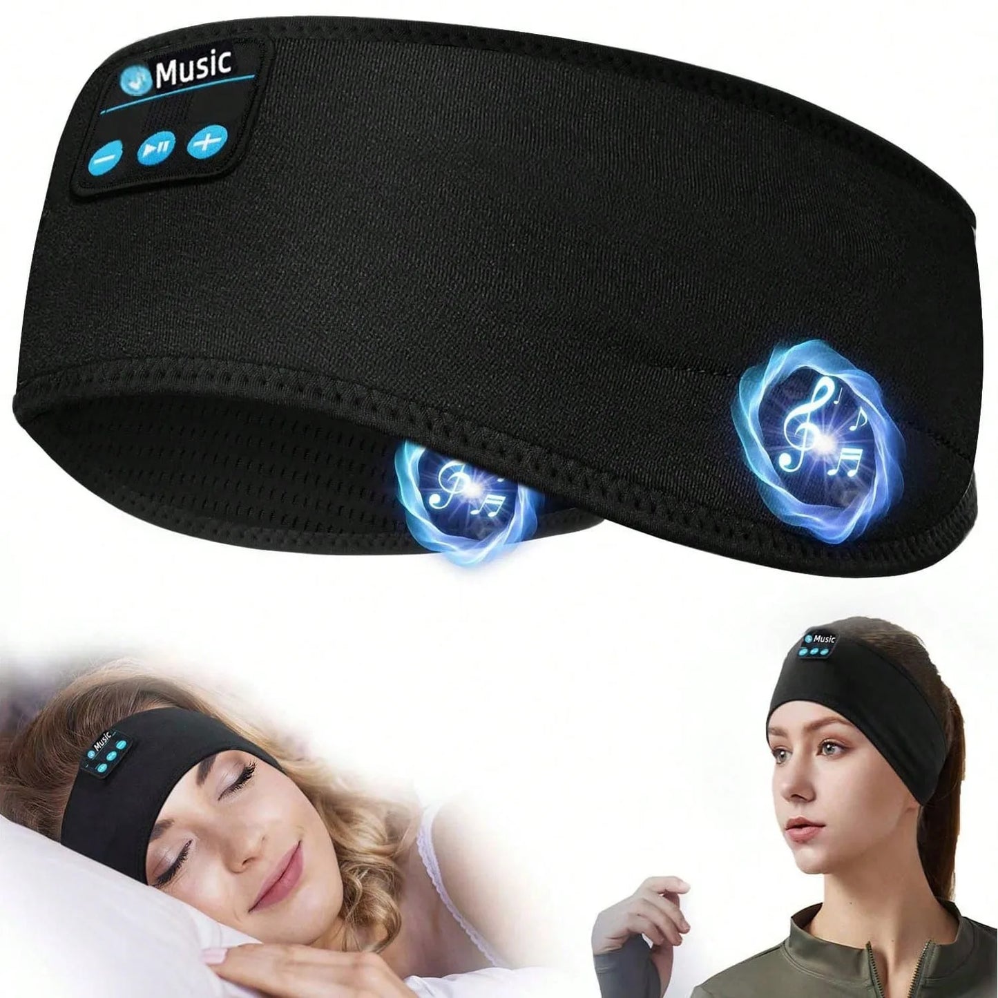 Bluetooth 5.4 Sleep Headphones & Eye Mask | 2-in-1 Wireless HD Stereo Sleeping Band