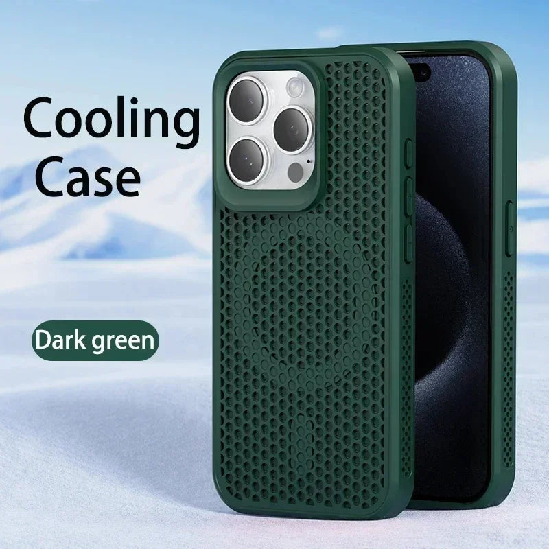 MagSafe Cooling Case for iPhone – Breathable Mesh Hard Cover