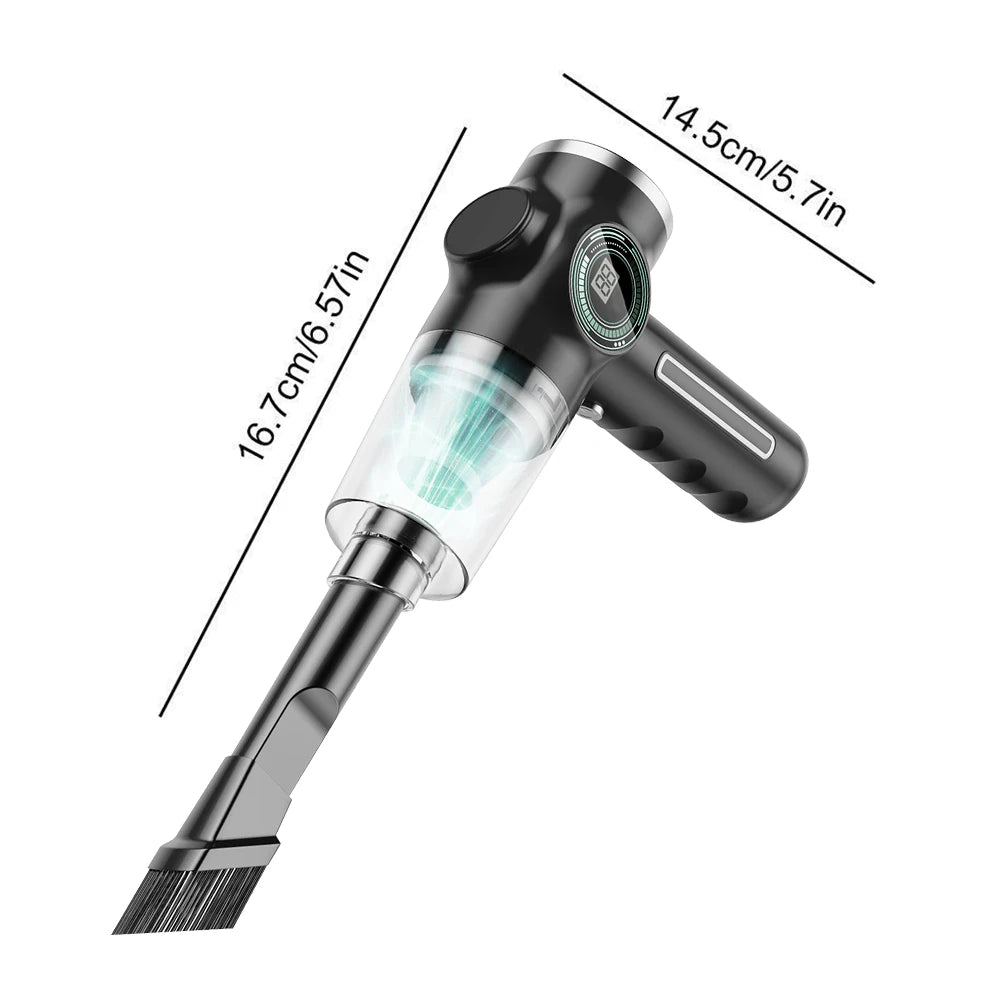 29000Pa Ultra-High Suction Mini Vacuum | 120W Wireless Handheld with Smart LCD Display
