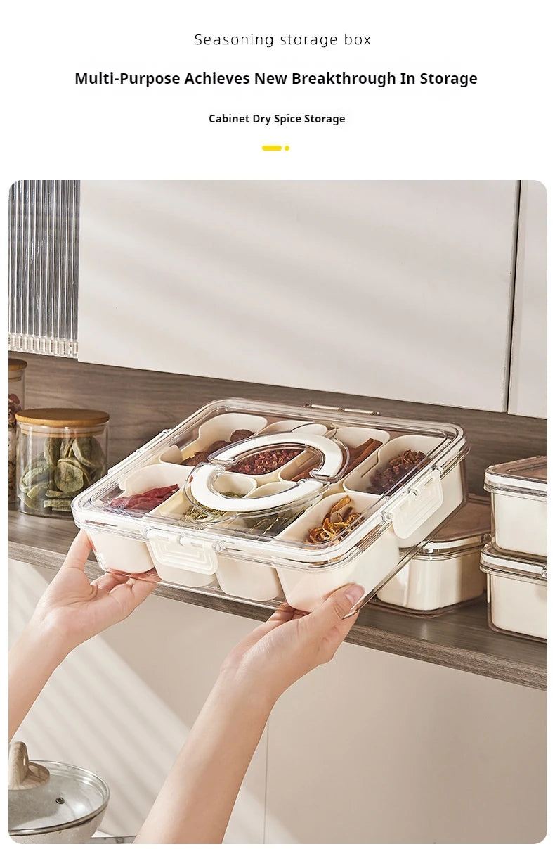 8-Grid Divided Snack Storage Box