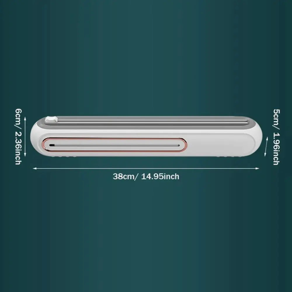 Magnetic Plastic Wrap Dispenser with Cutter – Foil & Film Organizer