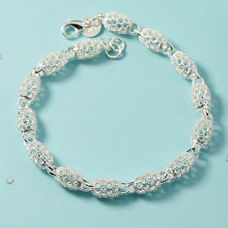 925 Sterling Silver Crystal Adjustable Knot Bracelet