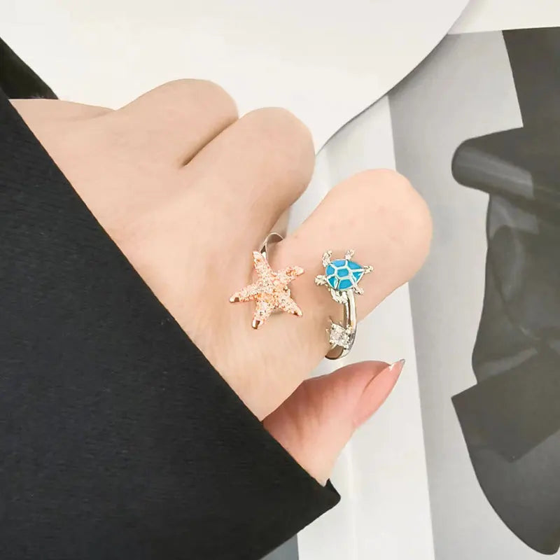 925 Sterling Silver Rotatable Sunflower Ring