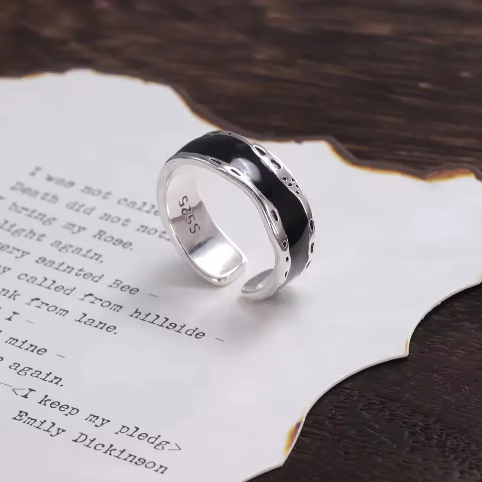 925 Sterling Silver Pearl Smile Adjustable Ring