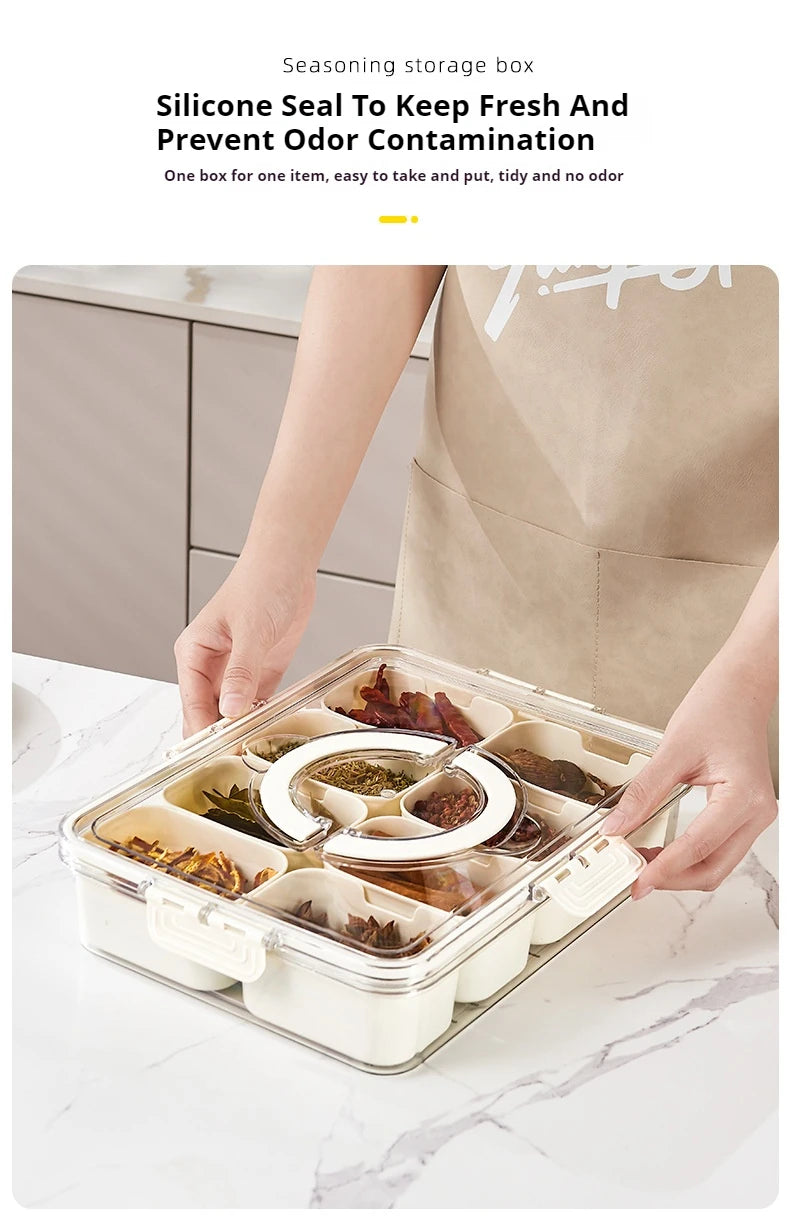 8-Grid Divided Snack Storage Box