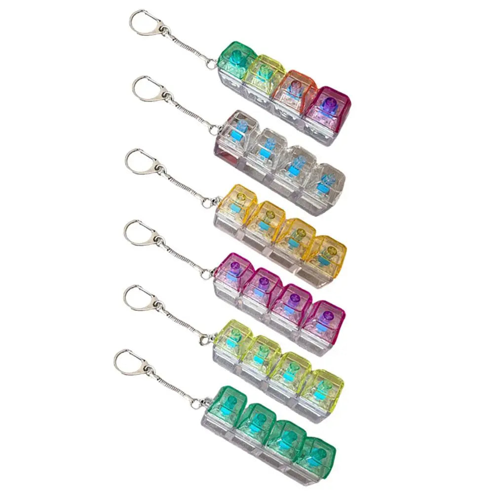 LED Keyboard Fidget Keychain – Clicker Stress Relief Toy