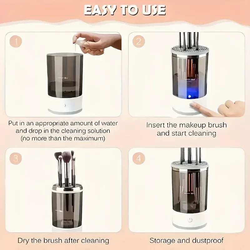 USB Makeup Brush Cleaner & Dryer – Fast Plug & Play Cosmetic Brush Cleaning Tool