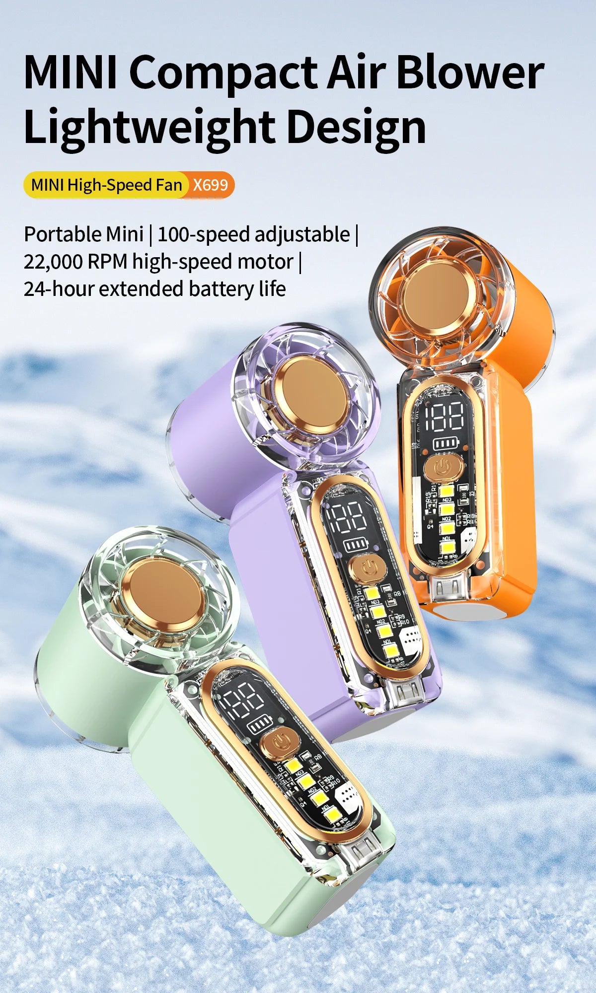 Ultra-Quiet Mini Handheld Fan | Pocket-Sized Personal Cooling