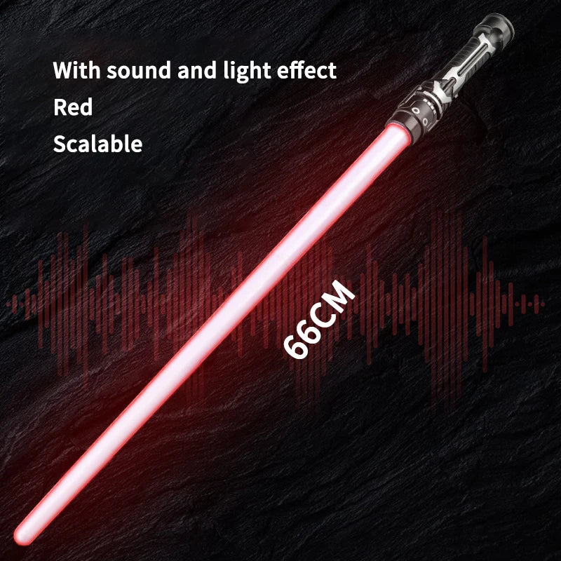 Colorful Glowing Laser Sword Toy - Telescopic Red & Blue Double Lightsaber
