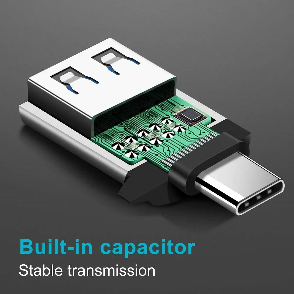 2Pcs USB 3.0 Male to USB-C Female OTG Adapter Converter for MacBook iPad PC