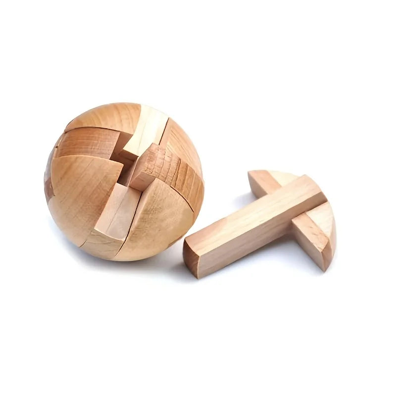 3D Wooden Puzzle Balls Brain Teaser Desktop Decoration Holiday Gift Toys