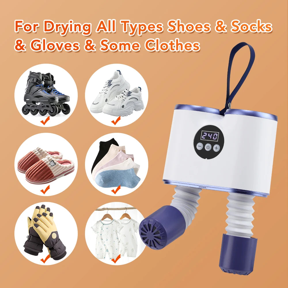 Portable Shoe Dryer with Timer – Fast Drying Boot & Sneaker Heater
