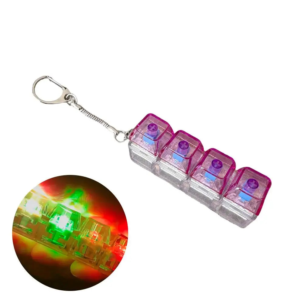 LED Keyboard Fidget Keychain – Clicker Stress Relief Toy