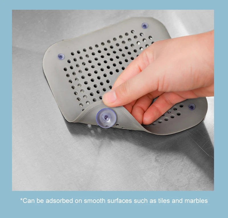 Silicone Sink Strainer Shower Drain Hair Catcher Bathtub Floor Filter Plug Cover