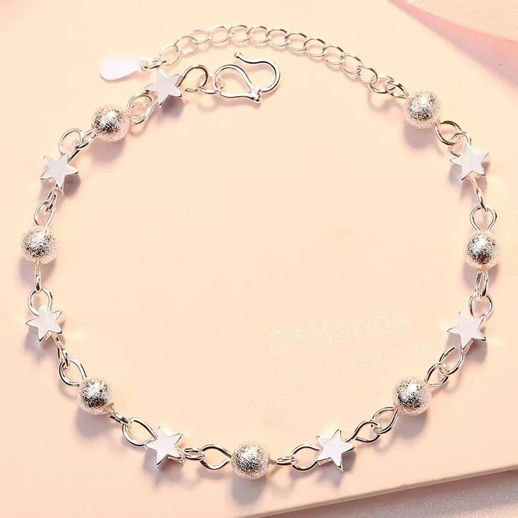 925 Sterling Silver Crystal Adjustable Knot Bracelet