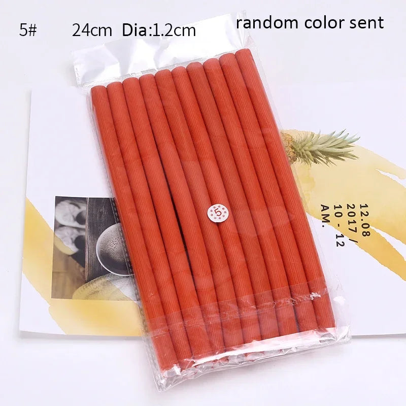 10pcs Flexible Hair Curling Rods Soft Foam Bendy Twist Flexi Rollers No Heat Styling