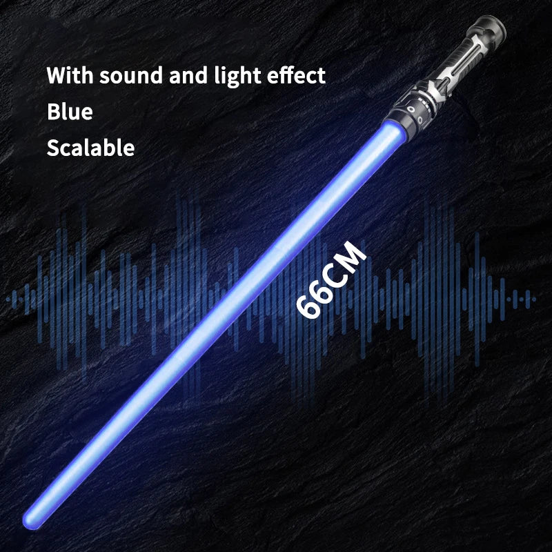 Colorful Glowing Laser Sword Toy - Telescopic Red & Blue Double Lightsaber