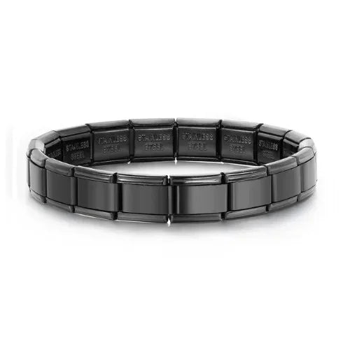 2025 New Men and Women Starry Colors 18 Pieces Italian Charm Fit 9mm Stainless Steel Modular Bracelet Wholesale Jewelry