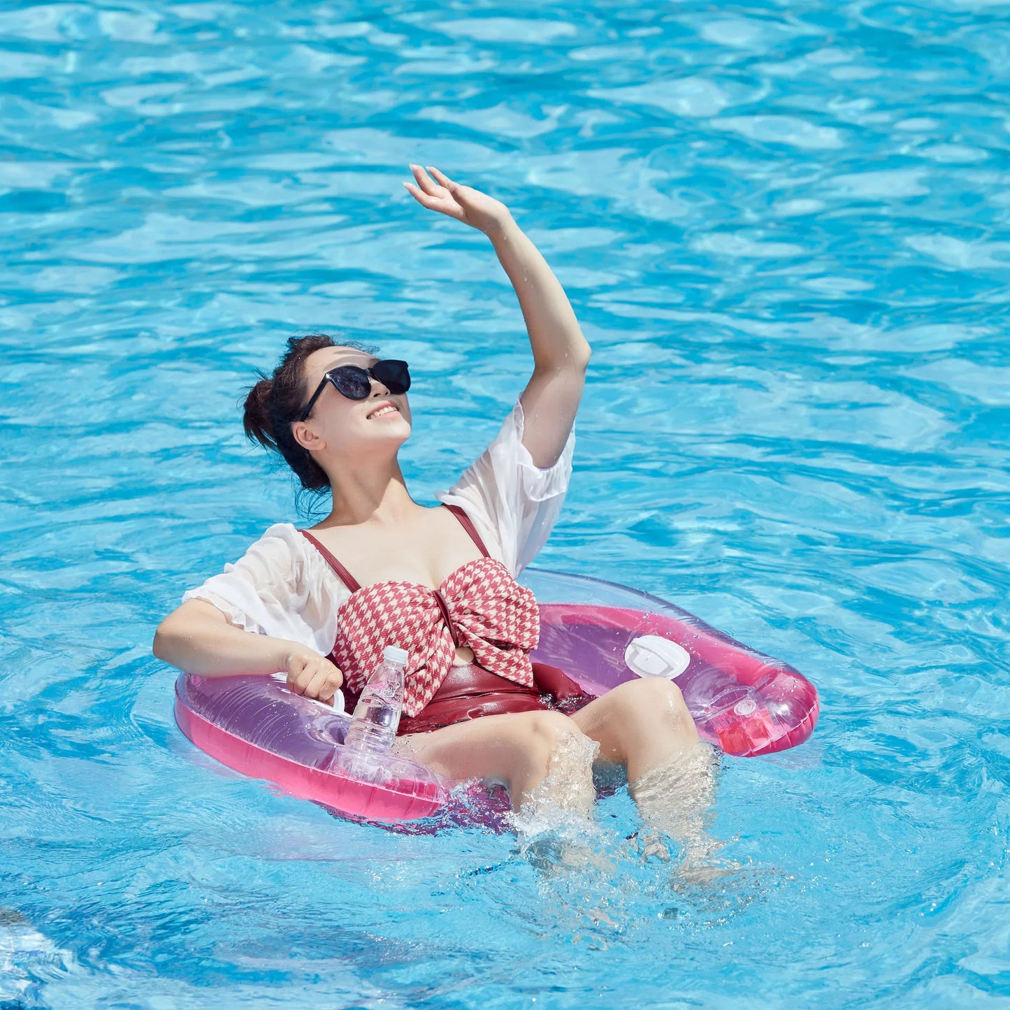 Rooxin Inflatable Pool Float Stick - Multi-Use Swimming Circle & Water Ring