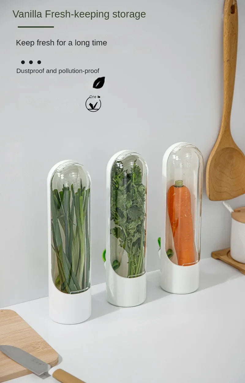 Refrigerator Herb Keeper Freshness Container