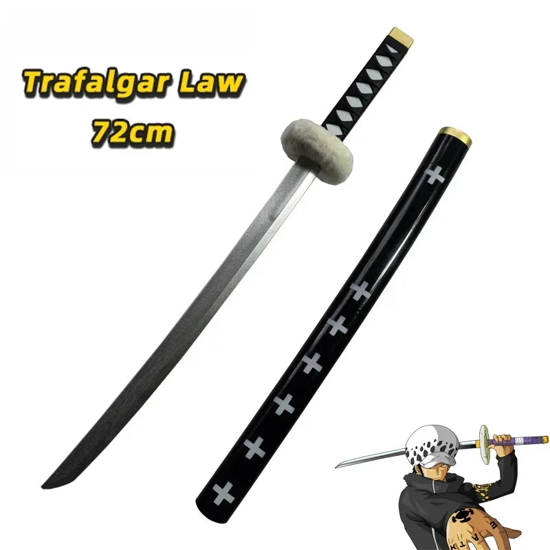 Roronoa Zoro & Trafalgar Law 72cm Cosplay Katana | PU Samurai Prop Toy Sword