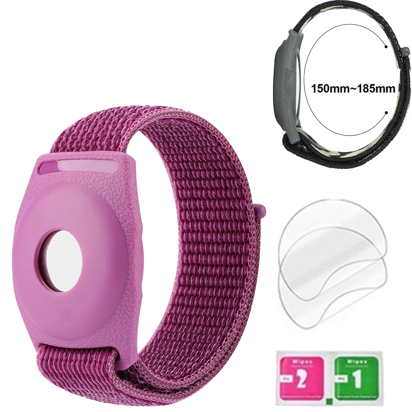 Waterproof AirTag Bracelet for Kids Nylon Hidden Tracker Wristband Toddler Band