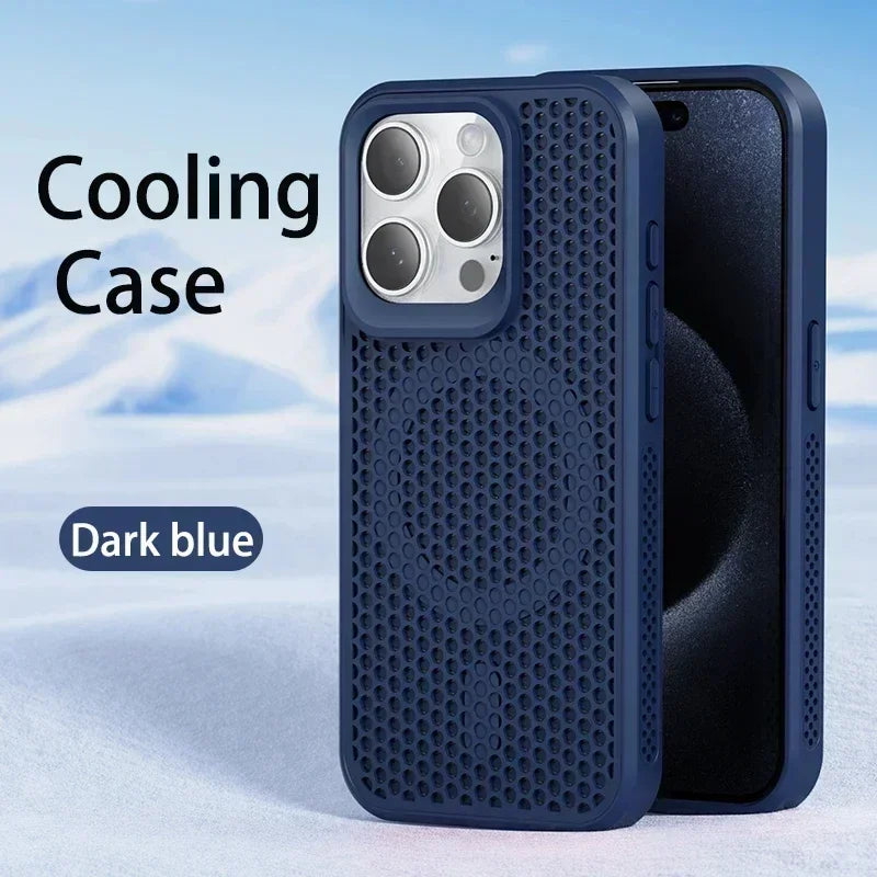 MagSafe Cooling Case for iPhone – Breathable Mesh Hard Cover