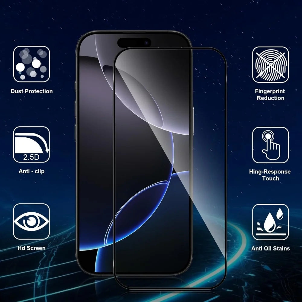 iPhone Tempered Glass Screen & Camera Protector Set
