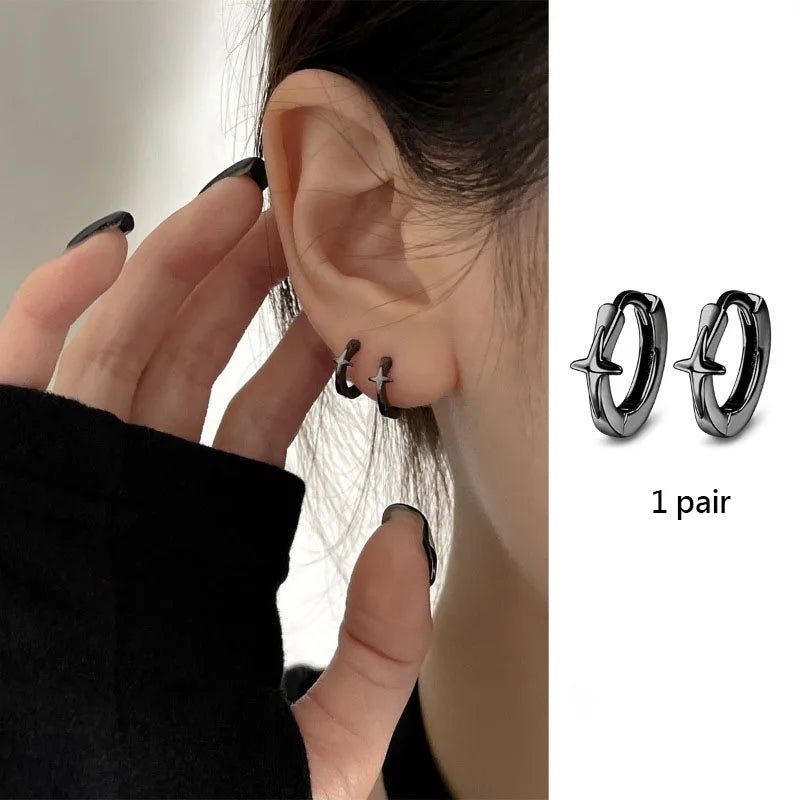 VENTFILLE 925 Sterling Silver Star Earring for Women Girl Personal Originality Trend Hip Hop Neutral Jewelry Gift Dropshipping