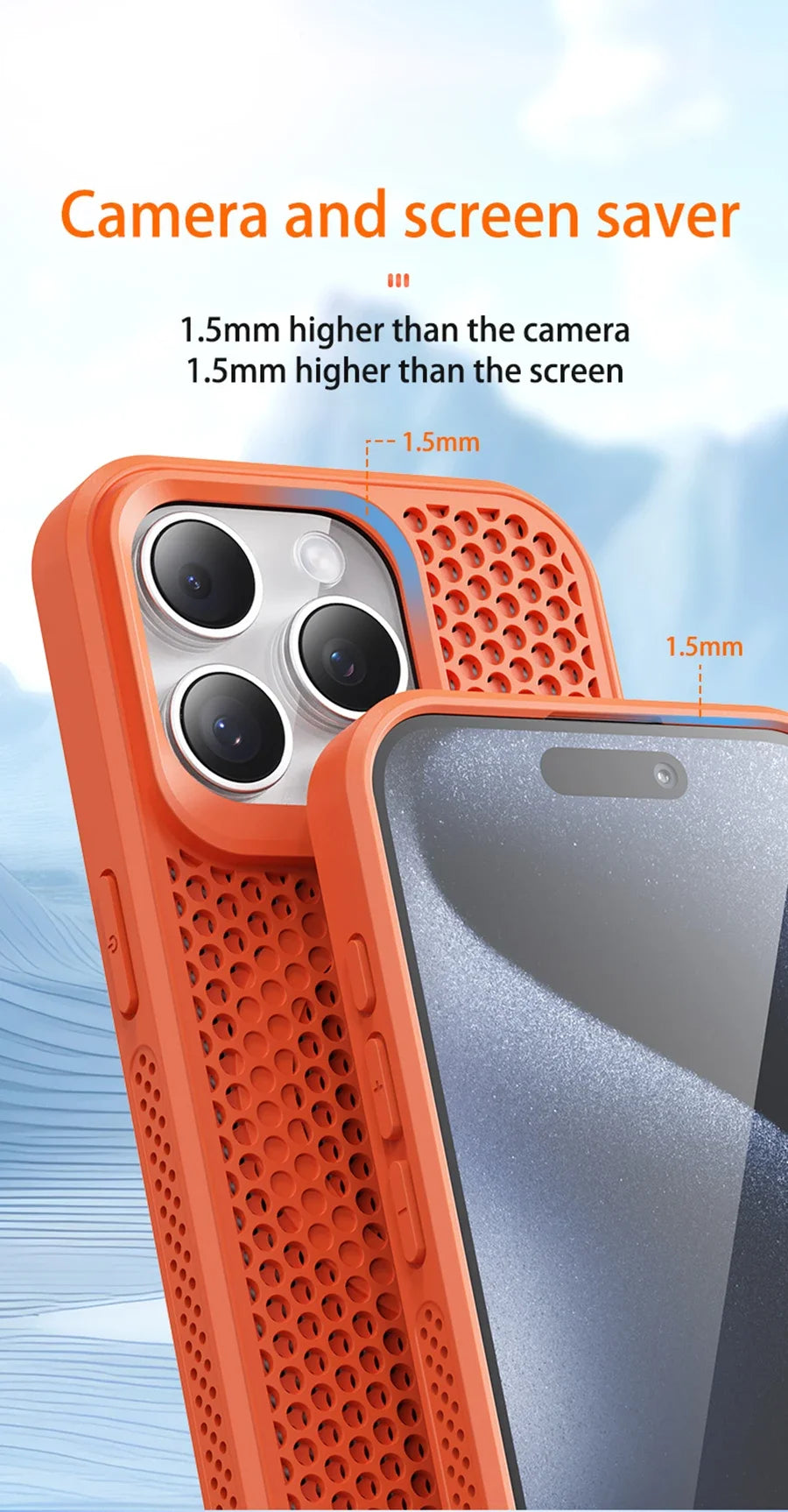 MagSafe Cooling Case for iPhone – Breathable Mesh Hard Cover
