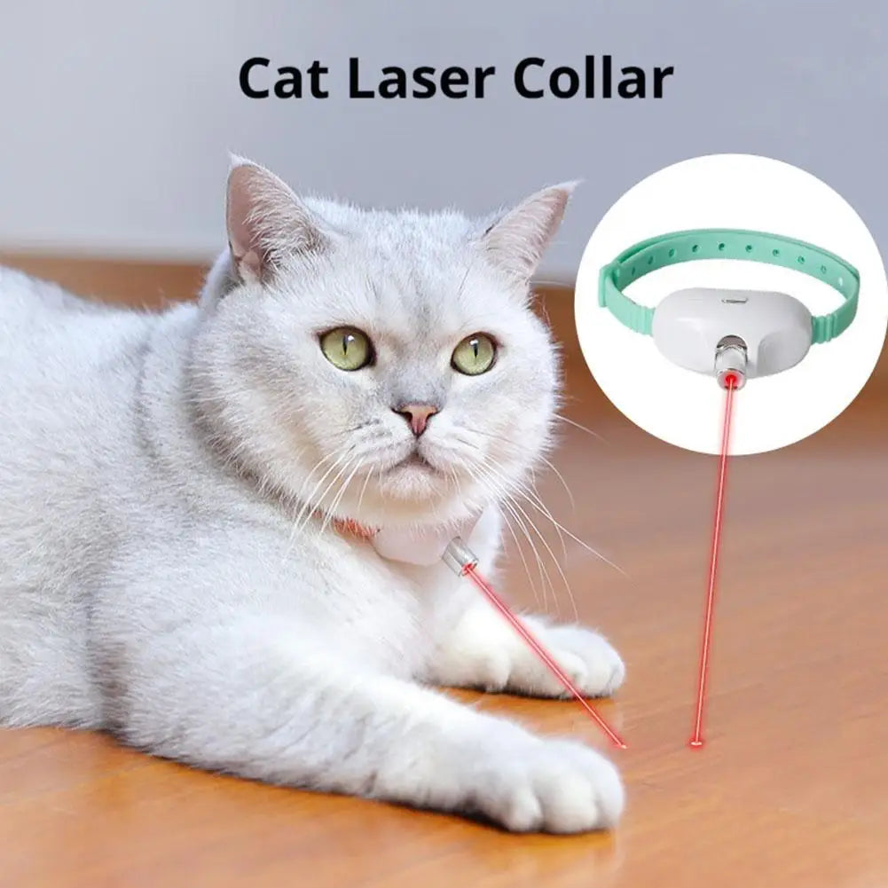 Wearable Automatic Cat Laser Collar | Hands-Free Interactive LED Exercise Toy