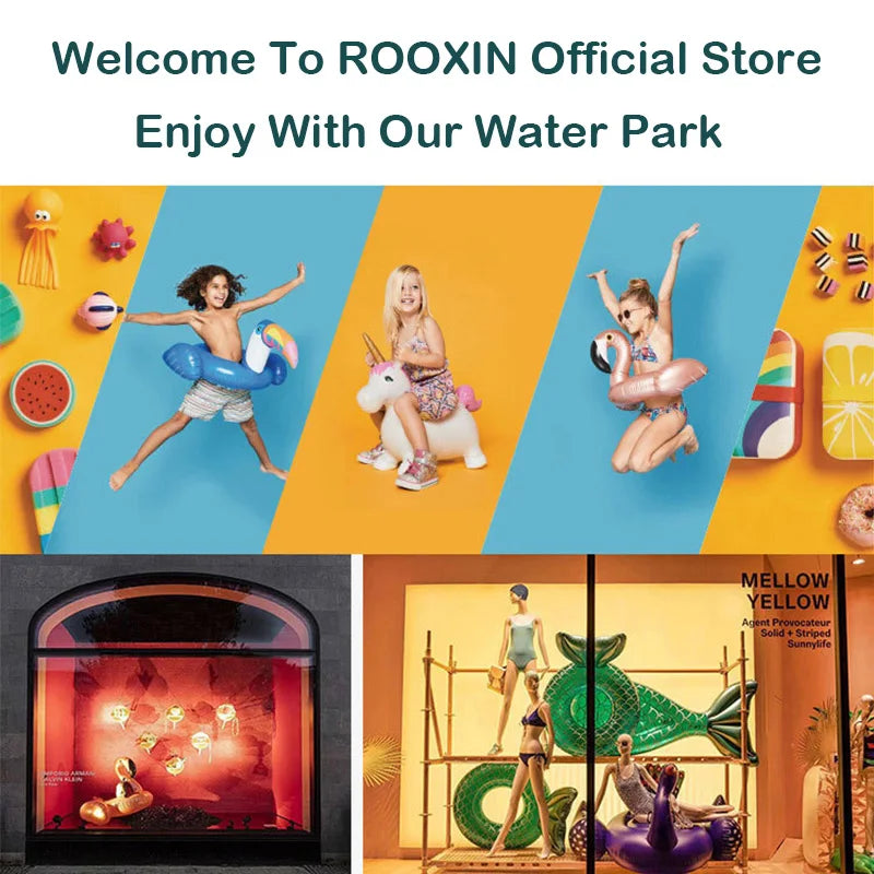 Rooxin Inflatable Pool Float Stick - Multi-Use Swimming Circle & Water Ring