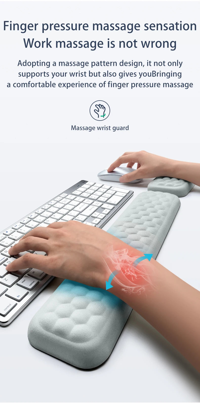 Ergonomic Keyboard & Mouse Wrist Rest Pad