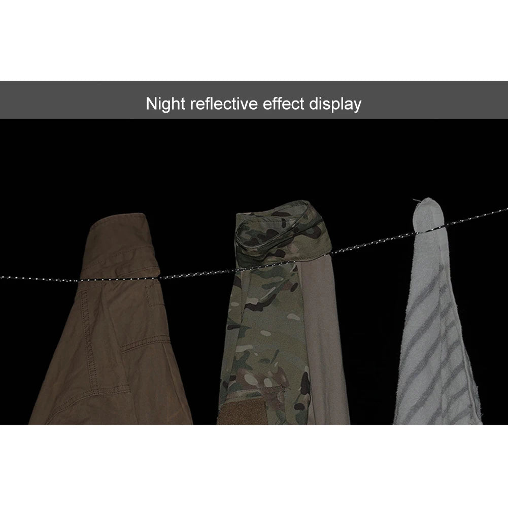 3M Stretchable Camping Clothesline | Portable Travel Drying Rope with 12 Clips