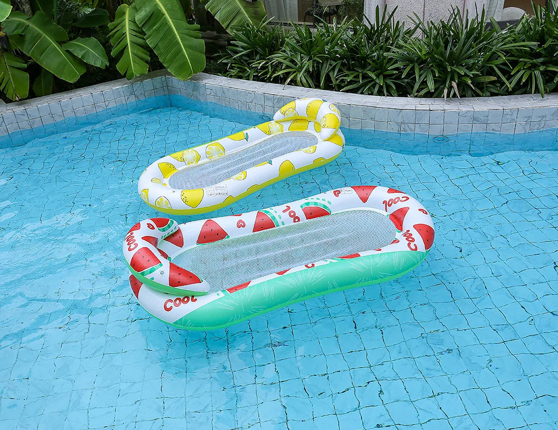 Rooxin Inflatable Water Hammock Floats Bed Swim Ring Tube Swimming Pool Mattresses Sleeping Bed Beach Lounger Chair