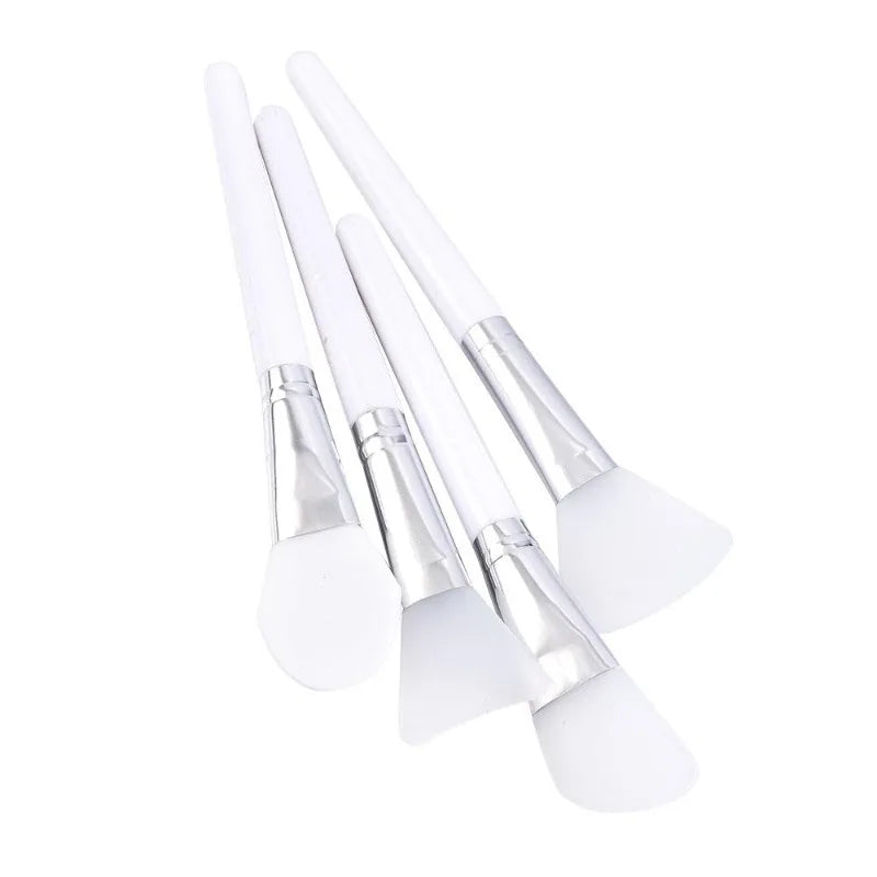 4Pcs Professional Silicone Facial Mask Brush Set Mud Cream Foundation Applicator