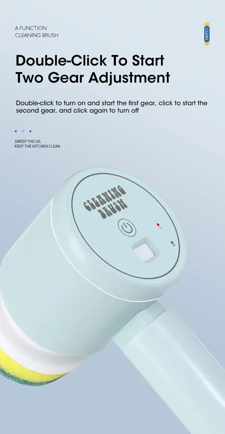 2025 Cordless Electric Spin Scrubber with 5 Brushes,IPX7 Waterproof Rechargeable Bathroom Cleaner for Tile/Shower/Grout Cleaning