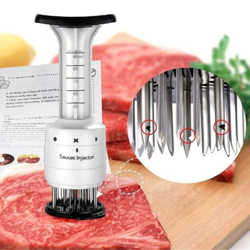 2-in-1 Meat Tenderizer & Marinade Injector – BBQ Kitchen Tool