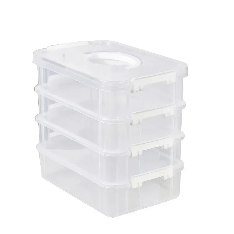 4-Tier Stackable Clear Storage Box with Lid