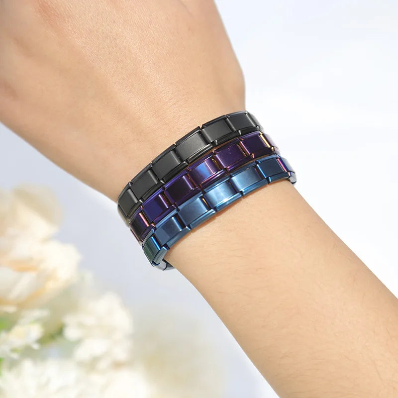 Italian Elastic Stainless Steel Charm Bracelet 9mm