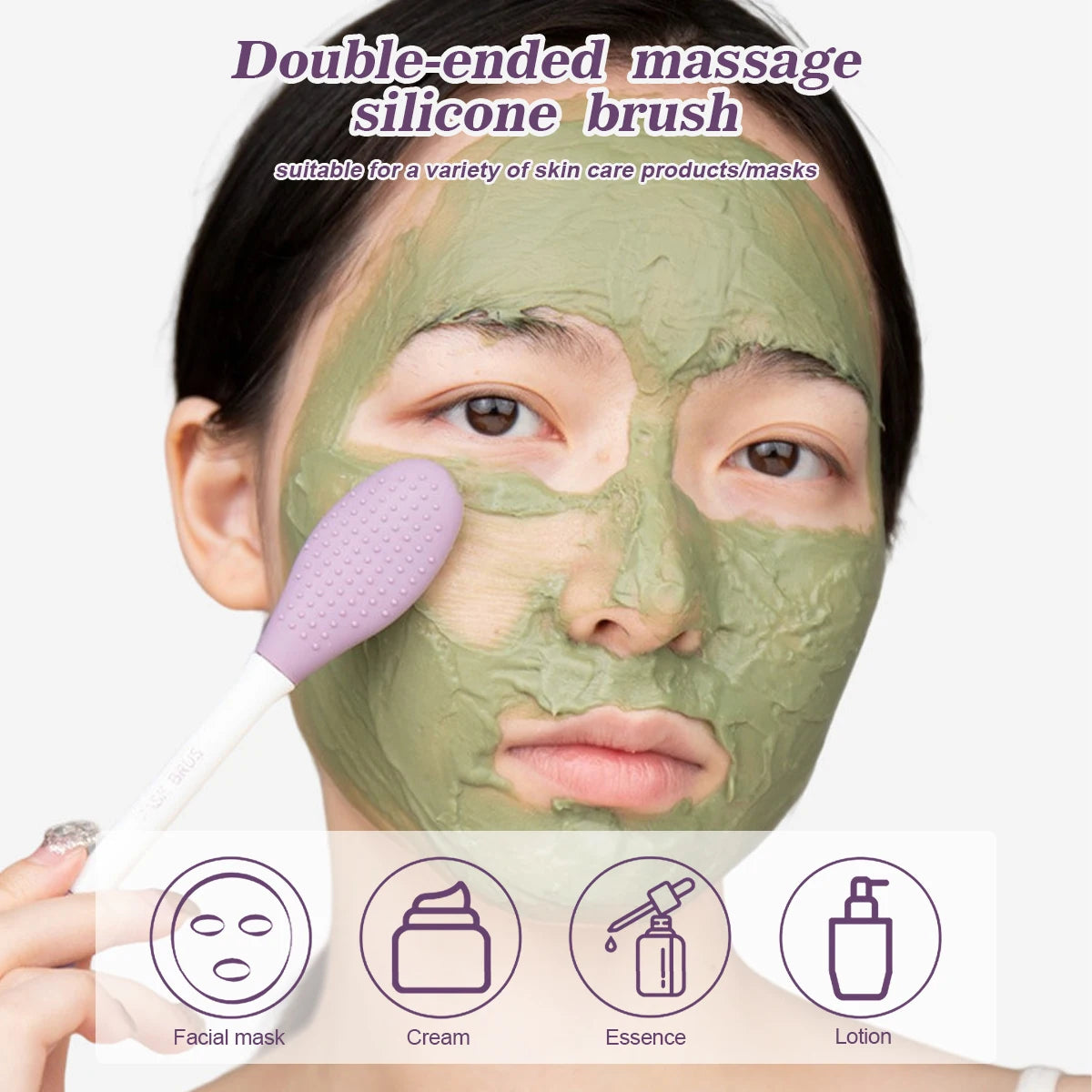 IMAGIC 2-in-1 Silicone Facial Cleansing & Mask Brush – Deep Clean Exfoliator for Pores & Blackheads