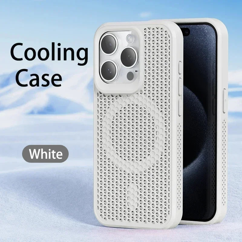 MagSafe Cooling Case for iPhone – Breathable Mesh Hard Cover