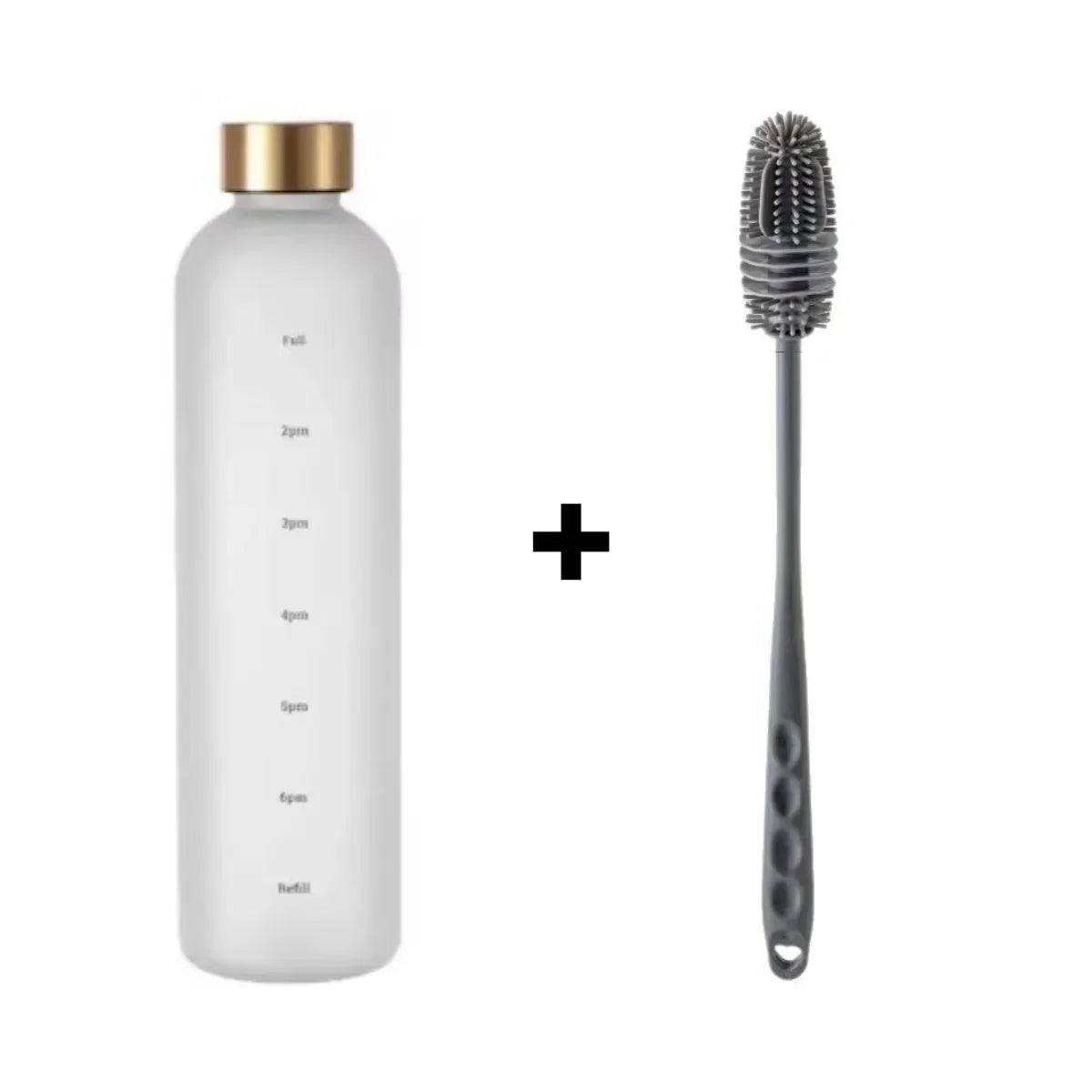 1-Liter Motivational Water Bottle | Sports Bottle with Time Markers & Stickers