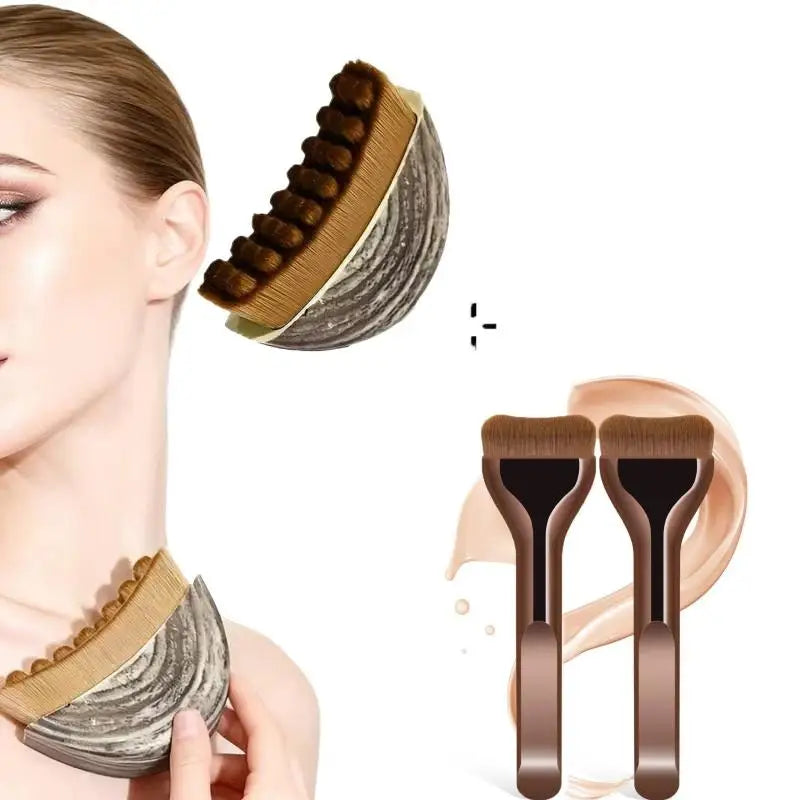 Lymphatic Contour Face and Body Brush Ultra Thin Wide Tongue Massager for Dry Brushing