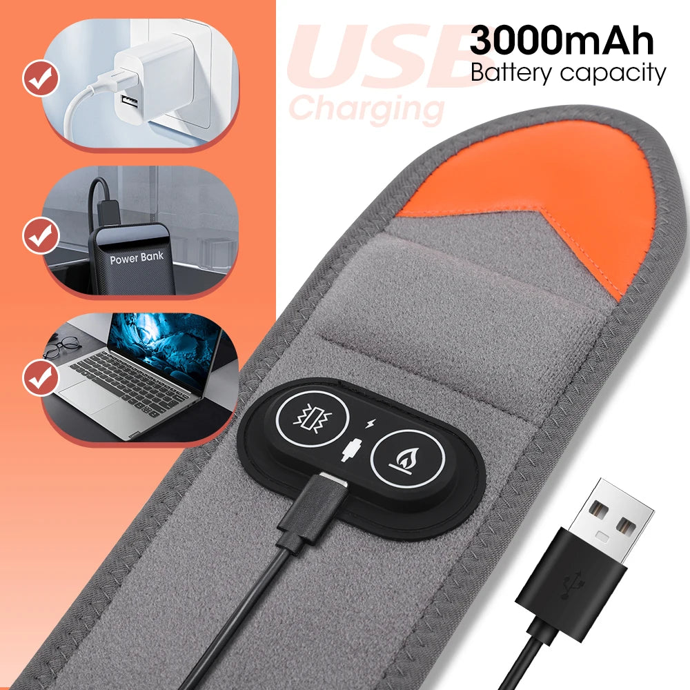 Red Light Therapy Wrist Massager Electric Infrared Heating Pad Vibration Wrap