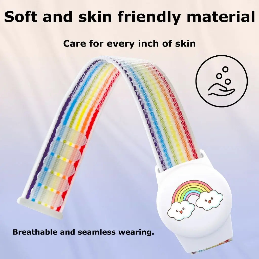 Waterproof AirTag Bracelet for Kids Nylon Hidden Tracker Wristband Toddler Band