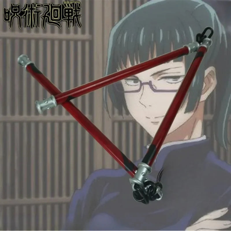 50cm Zenin Maki Katana Three-Section Staff Sansetsukon Jujutsu Kaisen Anime Jjk Cosplay Real Size Japanese Katana Sword Toy Gift