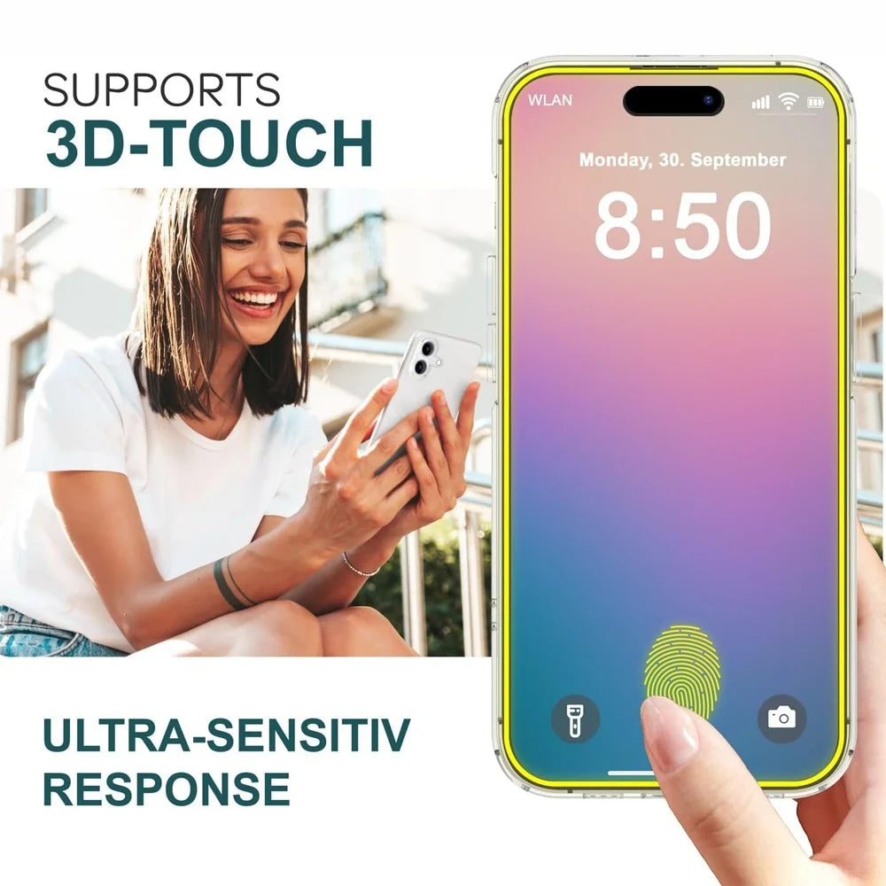 iPhone Tempered Glass Screen & Camera Protector Set