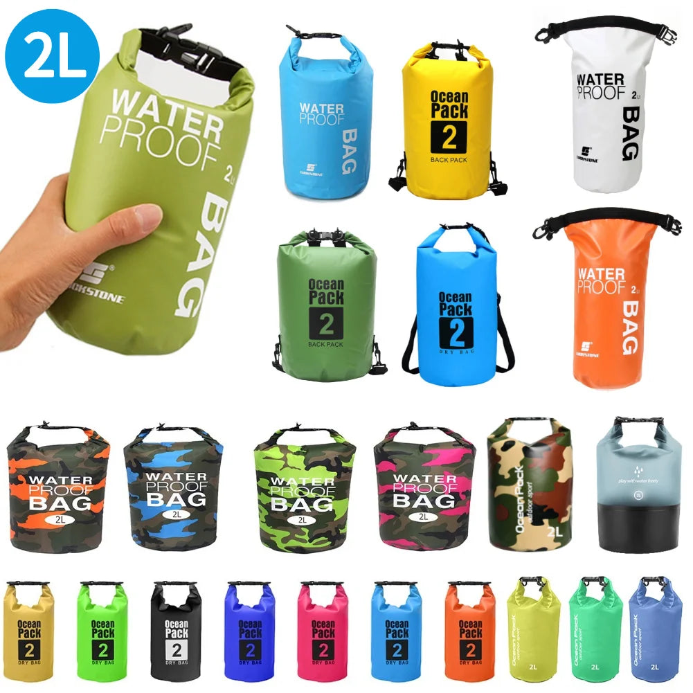 Lightweight Waterproof Floating Dry Bag 2L 5L | PVC Mesh Bag for Kayaking
